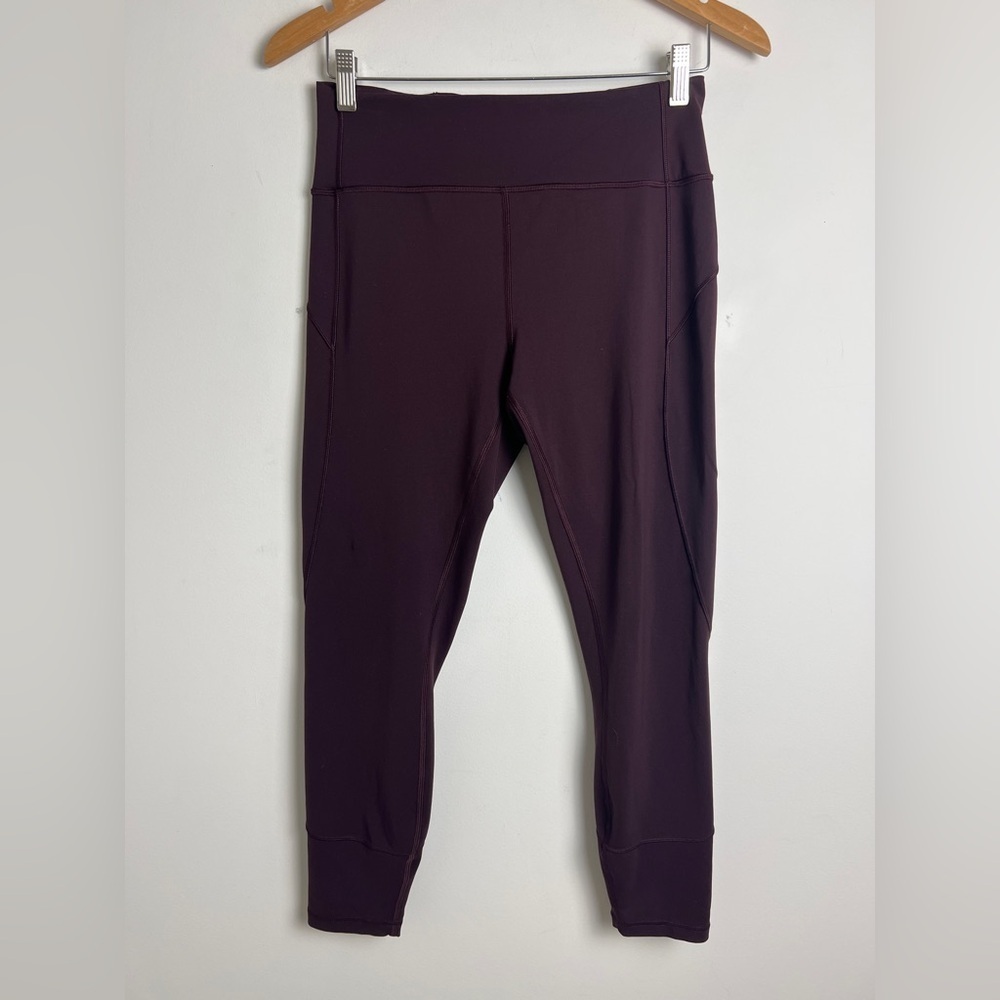 Lululemon Women's Size 10 In Movement Tights Everlux Leggings In Black Cherry - Picture 3 of 12
